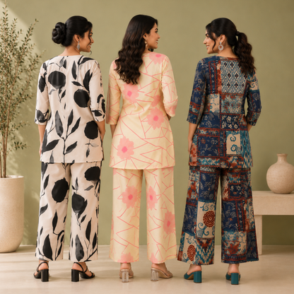 Printed Co-Ord | Casual Ethnic| Cotton Wear (C-4)